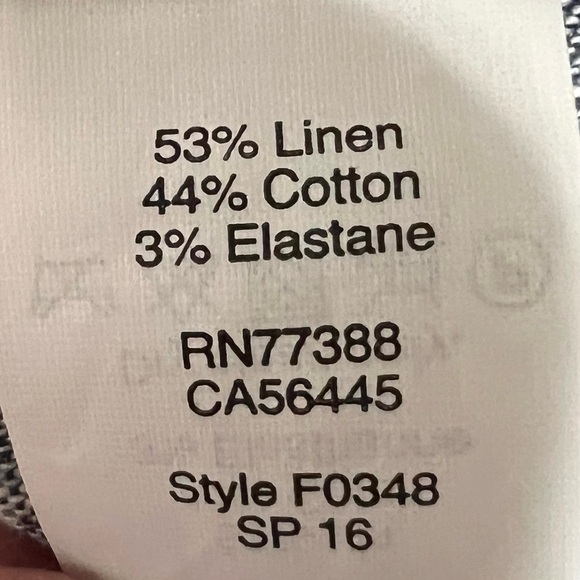 Madewell Perimeter Striped Linen Blend V Neck Casual Romper Women’s Large - Picture 14 of 15